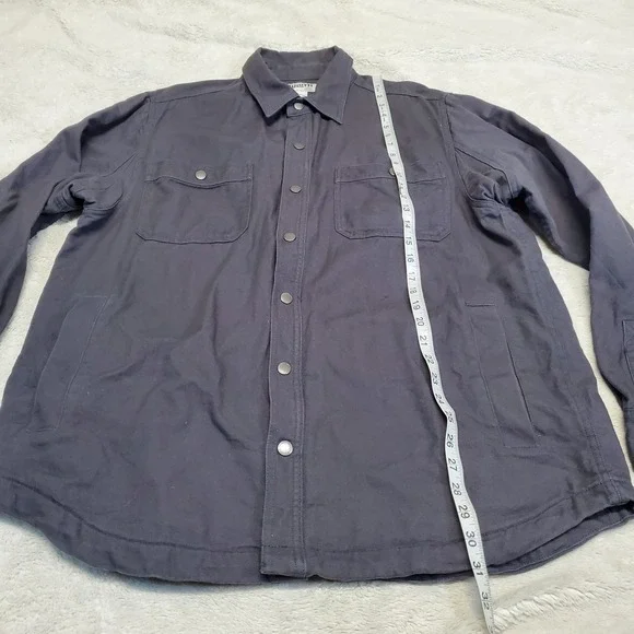 Duluth‎ Gray Canvas Flannel Snap Utility Jacket Men Large Classic Casual Gorp